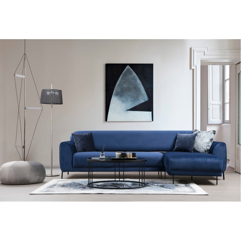 Corner Sofa-Bed Image Corner Right ( L3-Chl ) - Navy Blue Navy Blue