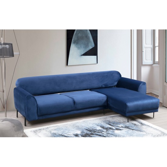 Corner Sofa-Bed Image Corner Right ( L3-Chl ) - Navy Blue Navy Blue