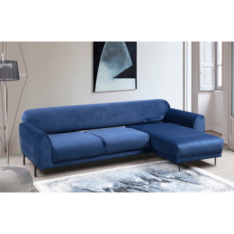 Corner Sofa-Bed Image Corner Right ( L3-Chl ) - Navy Blue Navy Blue