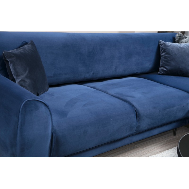 Corner Sofa-Bed Image Corner Right ( L3-Chl ) - Navy Blue Navy Blue