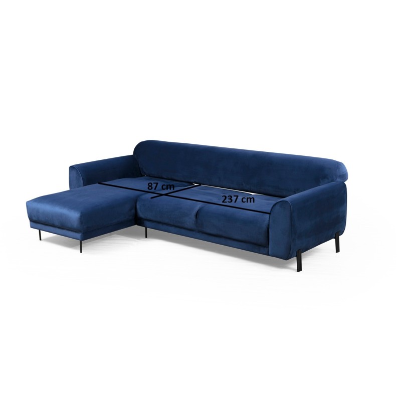 Corner Sofa-Bed Image Corner Left ( Chl-3R ) - Navy Blue Navy Blue