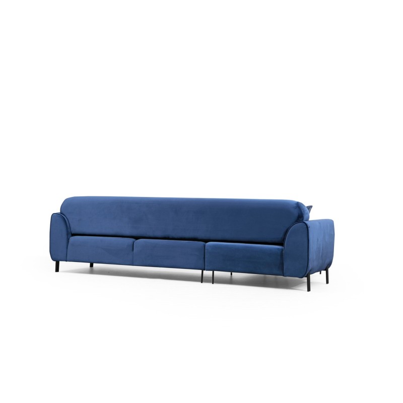 Corner Sofa-Bed Image Corner Left ( Chl-3R ) - Navy Blue Navy Blue