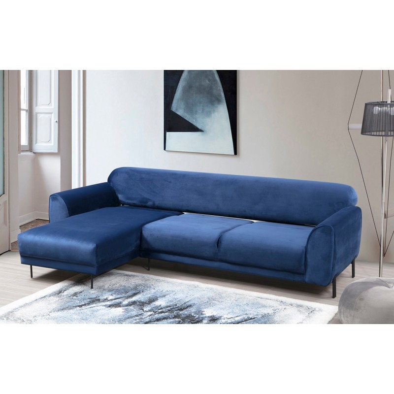 Corner Sofa-Bed Image Corner Left ( Chl-3R ) - Navy Blue Navy Blue