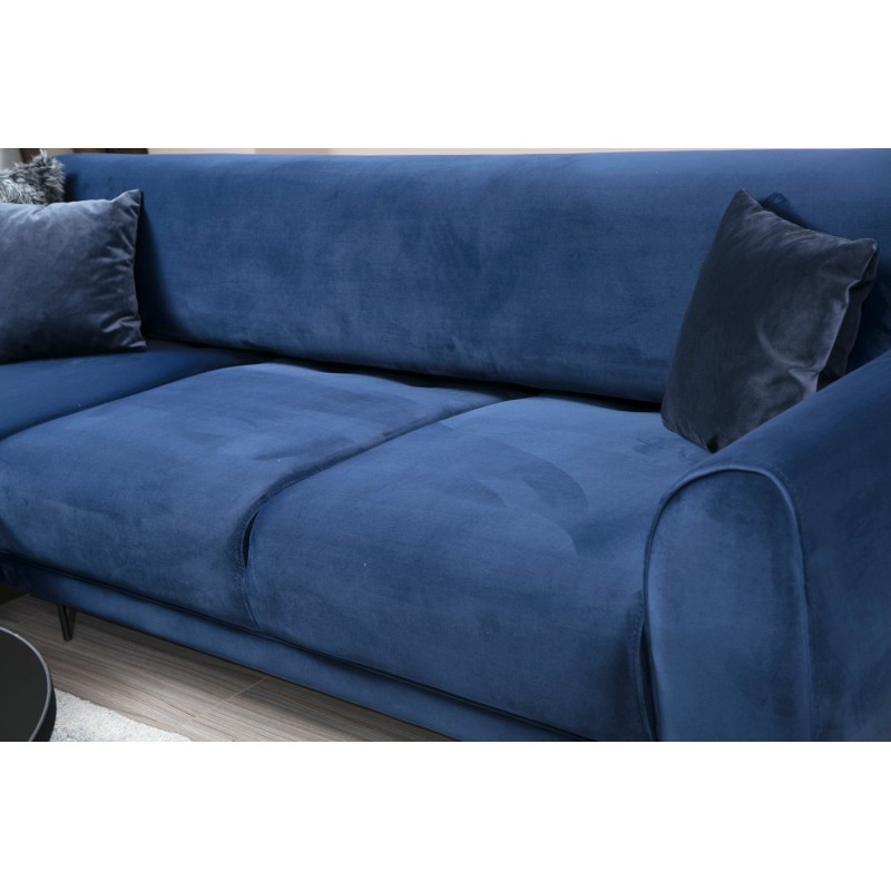 Corner Sofa-Bed Image Corner Left ( Chl-3R ) - Navy Blue Navy Blue