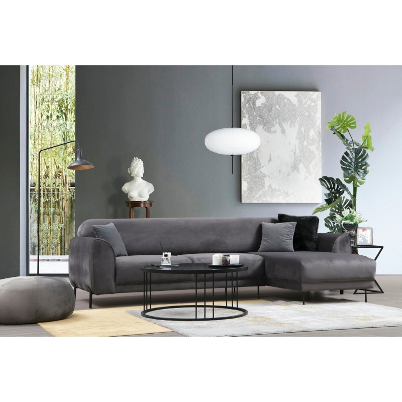 Corner Sofa-Bed Image Corner Right ( L3-Chl ) - Anthracite Anthracite