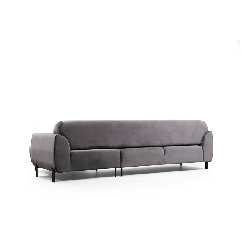 Corner Sofa-Bed Image Corner Right ( L3-Chl ) - Anthracite Anthracite