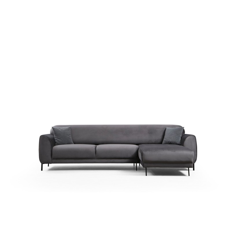 Corner Sofa-Bed Image Corner Right ( L3-Chl ) - Anthracite Anthracite