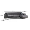 Corner Sofa-Bed Image Corner Right ( L3-Chl ) - Anthracite Anthracite