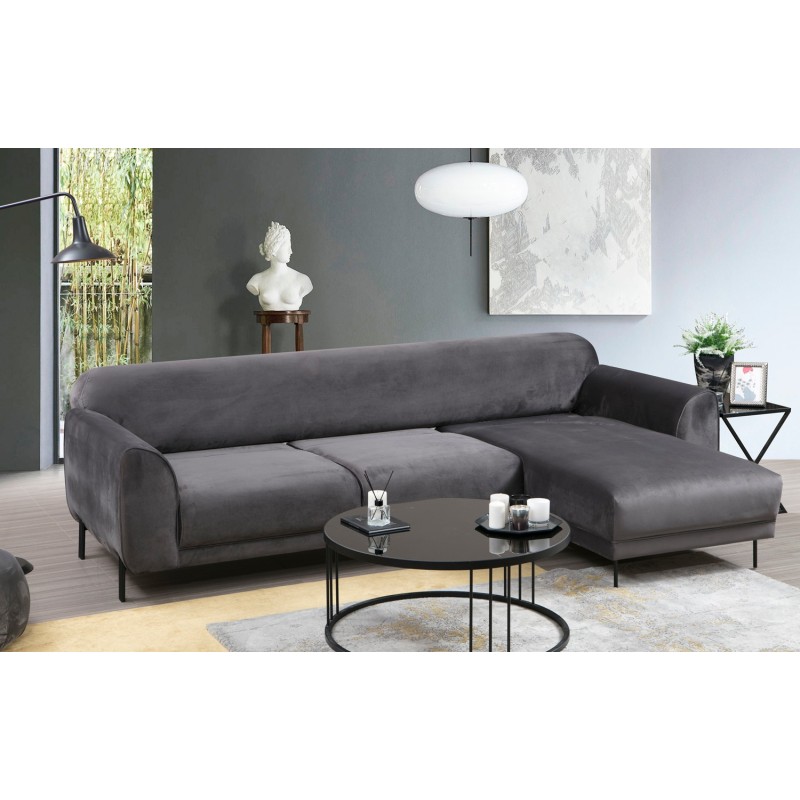 Corner Sofa-Bed Image Corner Right ( L3-Chl ) - Anthracite Anthracite