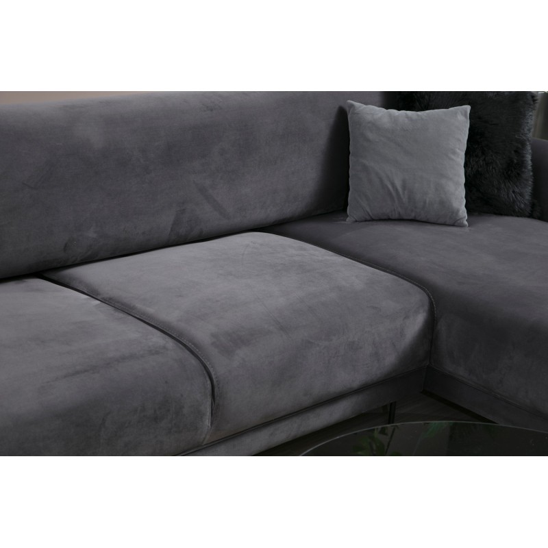 Corner Sofa-Bed Image Corner Right ( L3-Chl ) - Anthracite Anthracite