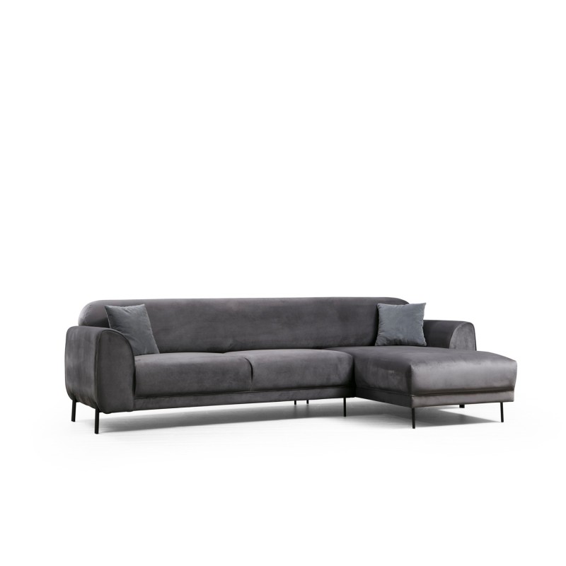 Corner Sofa-Bed Image Corner Right ( L3-Chl ) - Anthracite Anthracite