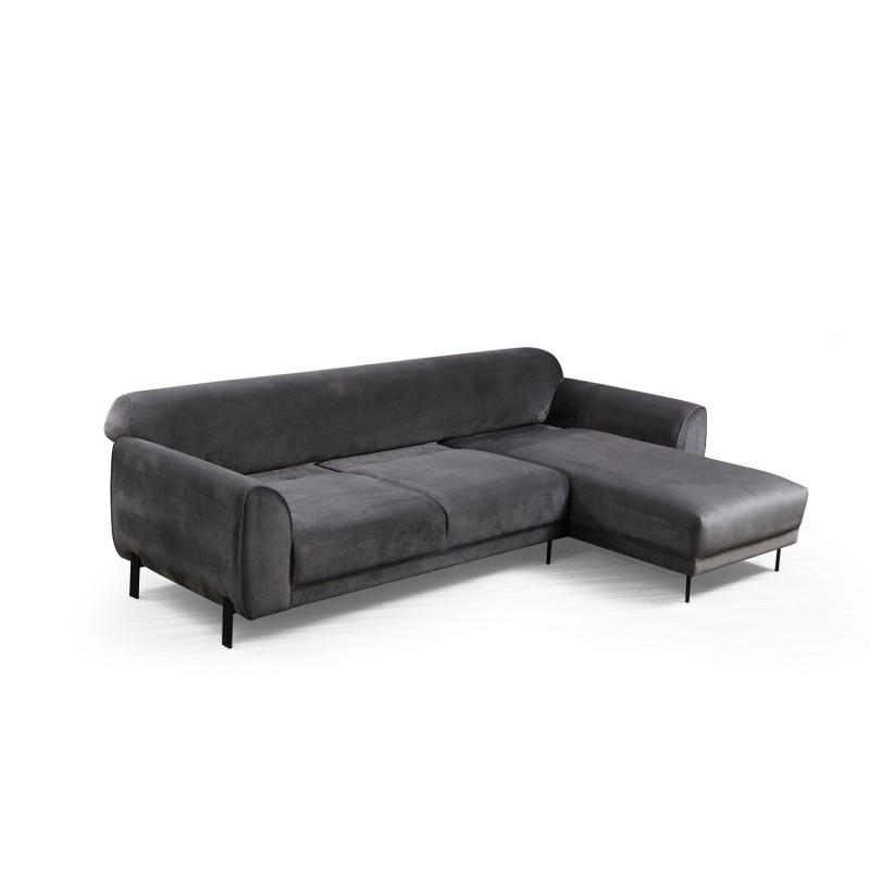 Corner Sofa-Bed Image Corner Right ( L3-Chl ) - Anthracite Anthracite