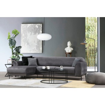 Corner Sofa-Bed Image Corner Left ( Chl-3R ) - Anthracite Anthracite