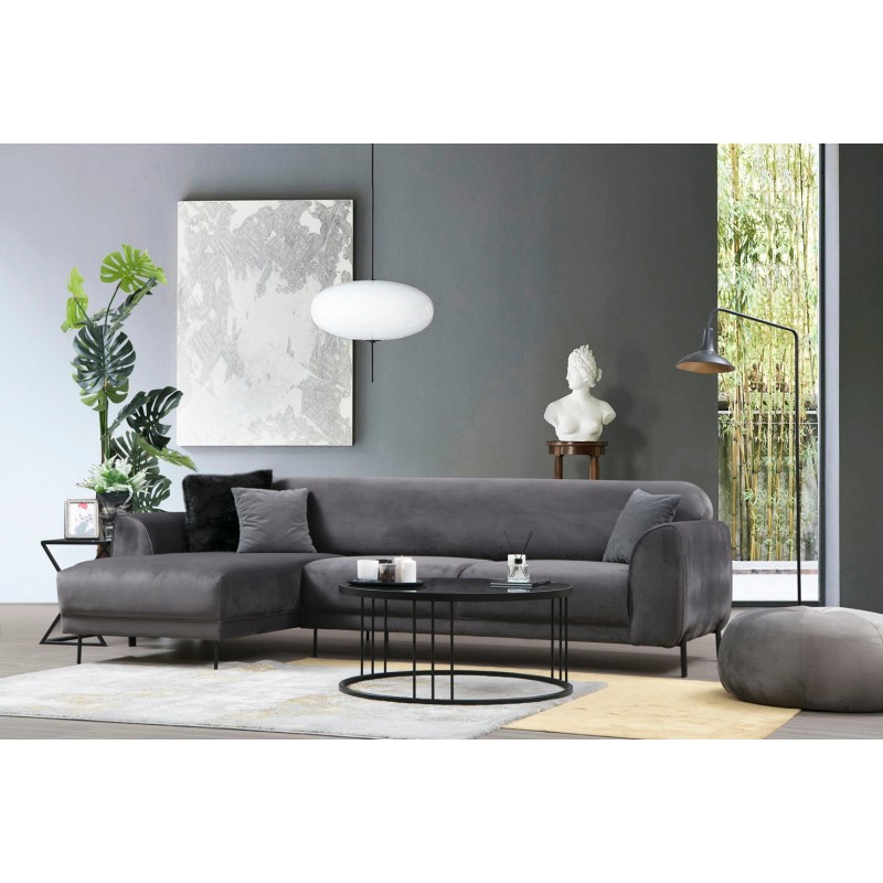 Corner Sofa-Bed Image Corner Left ( Chl-3R ) - Anthracite Anthracite