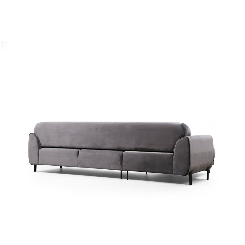 Corner Sofa-Bed Image Corner Left ( Chl-3R ) - Anthracite Anthracite