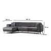 Corner Sofa-Bed Image Corner Left ( Chl-3R ) - Anthracite Anthracite