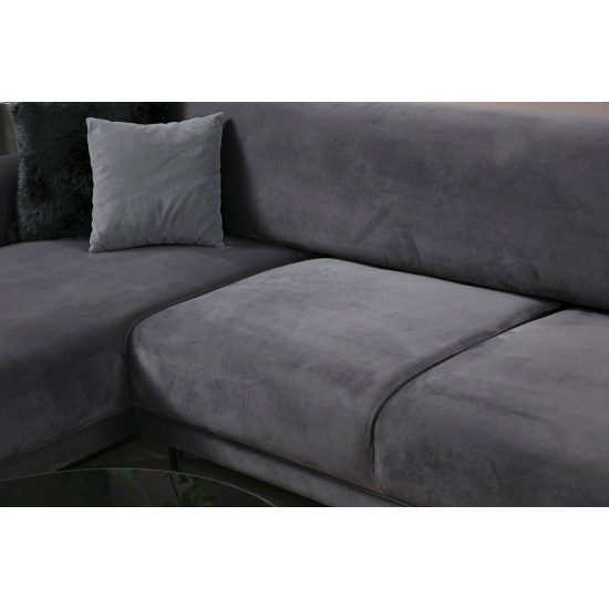 Corner Sofa-Bed Image Corner Left ( Chl-3R ) - Anthracite Anthracite Corner Sofa-Bed Image Corner Left ( Chl-3R ) - Anthracite Anthracite