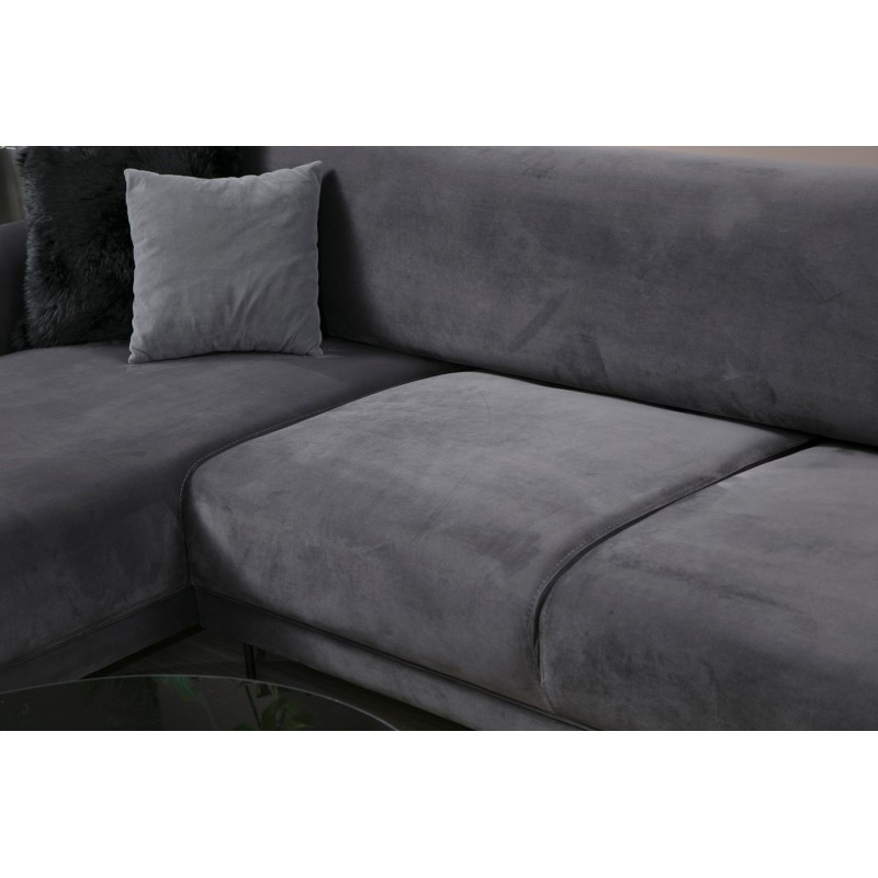 Corner Sofa-Bed Image Corner Left ( Chl-3R ) - Anthracite Anthracite