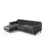 Corner Sofa-Bed Image Corner Left ( Chl-3R ) - Anthracite Anthracite