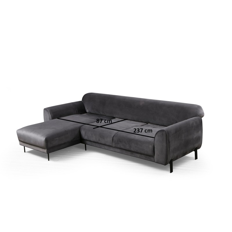 Corner Sofa-Bed Image Corner Left ( Chl-3R ) - Anthracite Anthracite