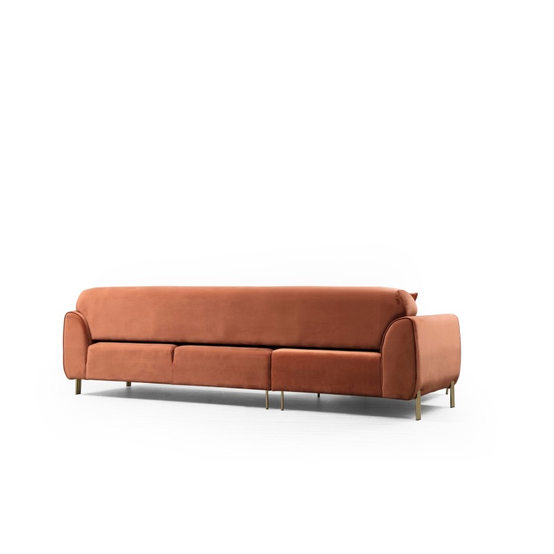Corner Sofa-Bed Image Corner Left ( Chl-3R ) - Cinnamon Cinnamon