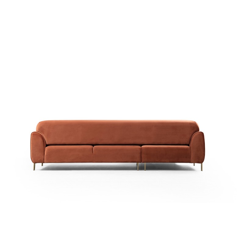 Corner Sofa-Bed Image Corner Left ( Chl-3R ) - Cinnamon Cinnamon
