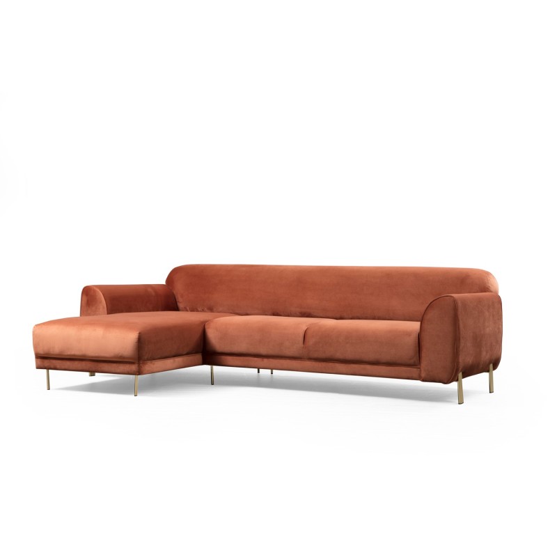 Corner Sofa-Bed Image Corner Left ( Chl-3R ) - Cinnamon Cinnamon