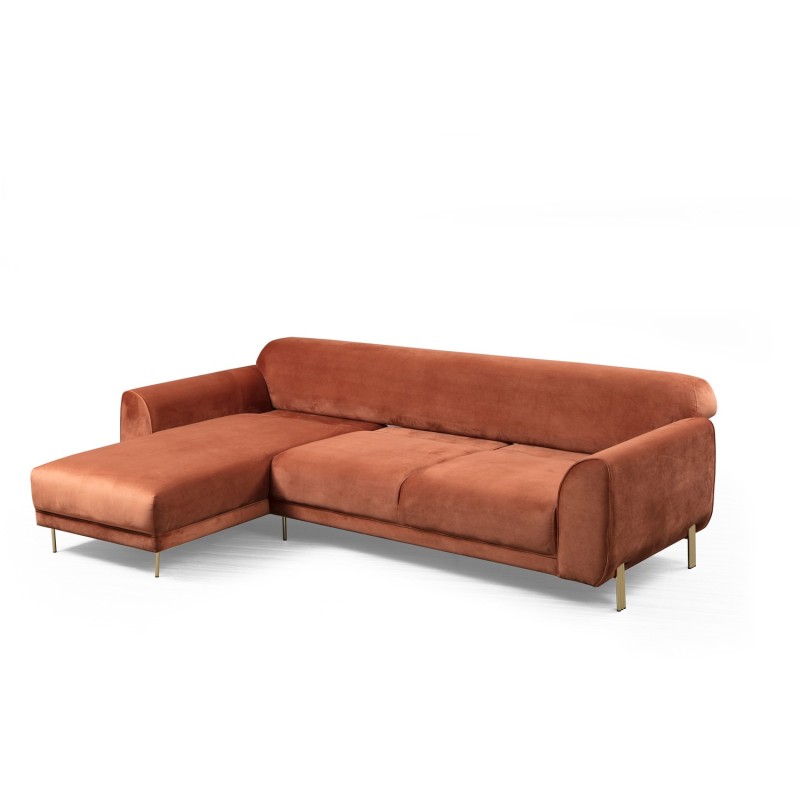 Corner Sofa-Bed Image Corner Left ( Chl-3R ) - Cinnamon Cinnamon