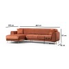 Corner Sofa-Bed Image Corner Left ( Chl-3R ) - Cinnamon Cinnamon