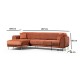 Corner Sofa-Bed Image Corner Left ( Chl-3R ) - Cinnamon Cinnamon Corner Sofa-Bed Image Corner Left ( Chl-3R ) - Cinnamon Cinnamon