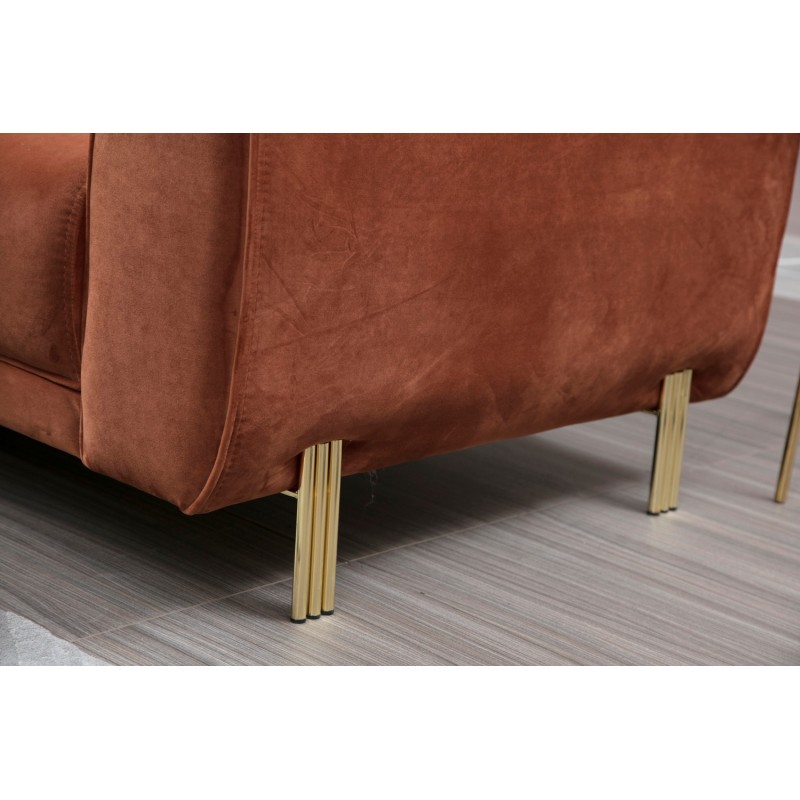 Corner Sofa-Bed Image Corner Left ( Chl-3R ) - Cinnamon Cinnamon