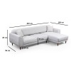 Corner Sofa-Bed Image Corner Right ( L3-Chl ) - Beige Beige