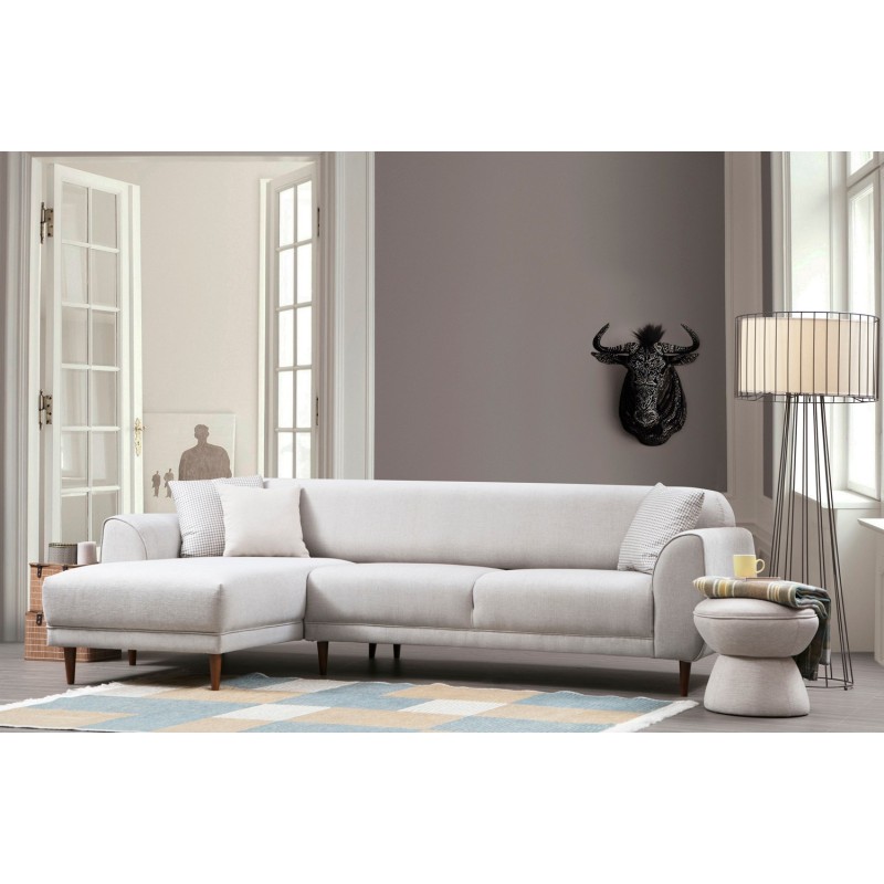 Corner Sofa-Bed Image Corner Left ( Chl-3R ) - Beige Beige