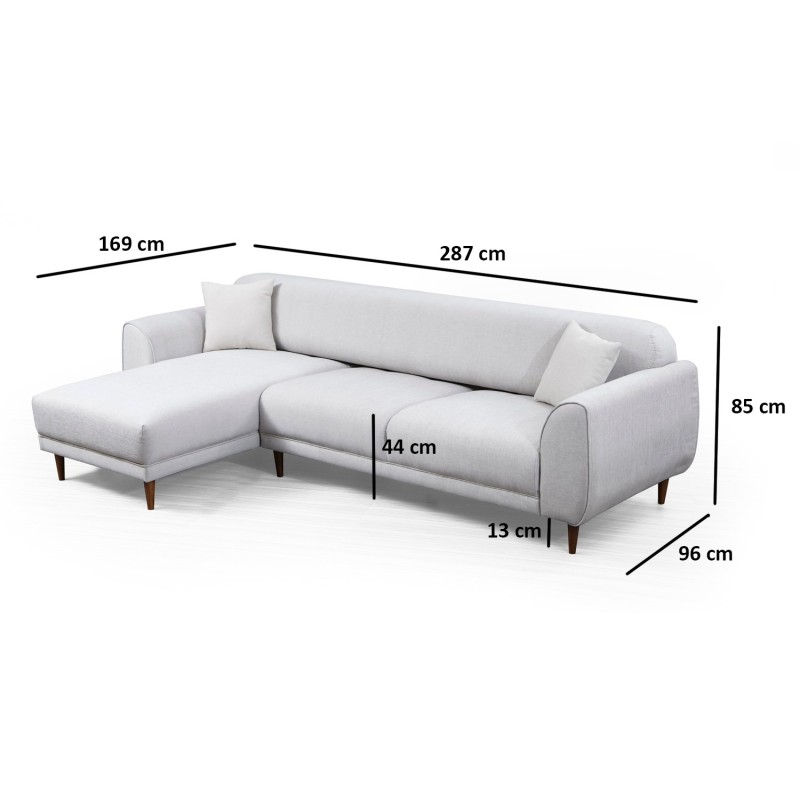 Corner Sofa-Bed Image Corner Left ( Chl-3R ) - Beige Beige