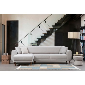 Corner Sofa-Bed Image Corner Left ( Chl-3R ) - Beige Beige