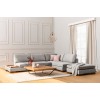 Corner Sofa Tulip Corner Right With Pouf - Light Grey Light Grey