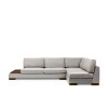 Corner Sofa Tulip Corner Right With Pouf - Light Grey Light Grey