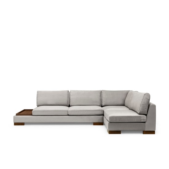 Corner Sofa Tulip Corner Right With Pouf - Light Grey Light Grey Corner Sofa Tulip Corner Right With Pouf - Light Grey Light Grey