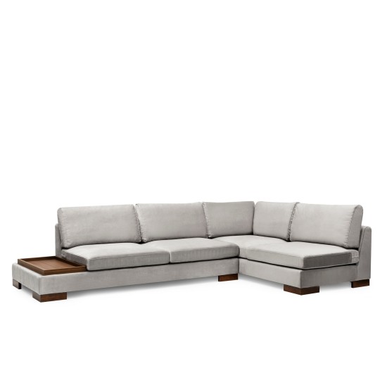 Corner Sofa Tulip Corner Right With Pouf - Light Grey Light Grey Corner Sofa Tulip Corner Right With Pouf - Light Grey Light Grey
