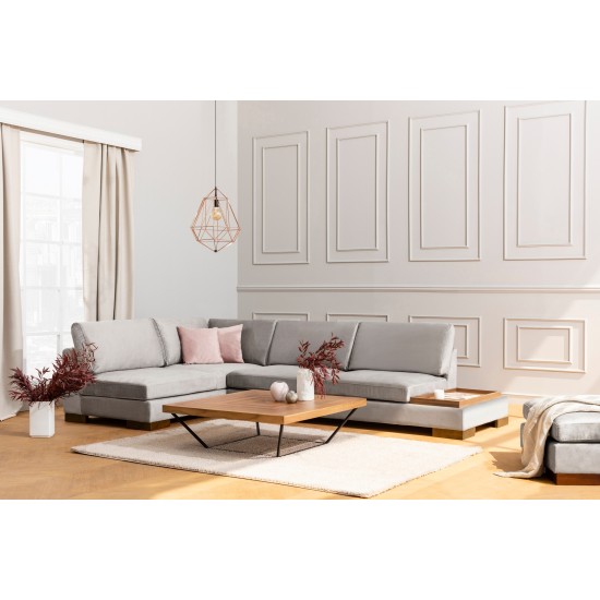 Corner Sofa Tulip Corner Left With Pouf - Light Grey Light Grey Corner Sofa Tulip Corner Left With Pouf - Light Grey Light Grey