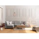 Corner Sofa Tulip Corner Left With Pouf - Light Grey Light Grey Corner Sofa Tulip Corner Left With Pouf - Light Grey Light Grey