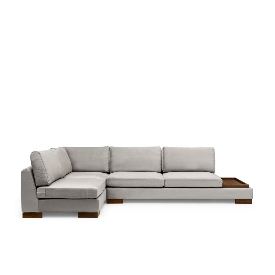Corner Sofa Tulip Corner Left With Pouf - Light Grey Light Grey Corner Sofa Tulip Corner Left With Pouf - Light Grey Light Grey