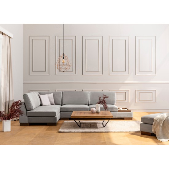 Corner Sofa Tulip Corner Left Without Pouf - Light Grey Light Grey Corner Sofa Tulip Corner Left Without Pouf - Light Grey Light Grey