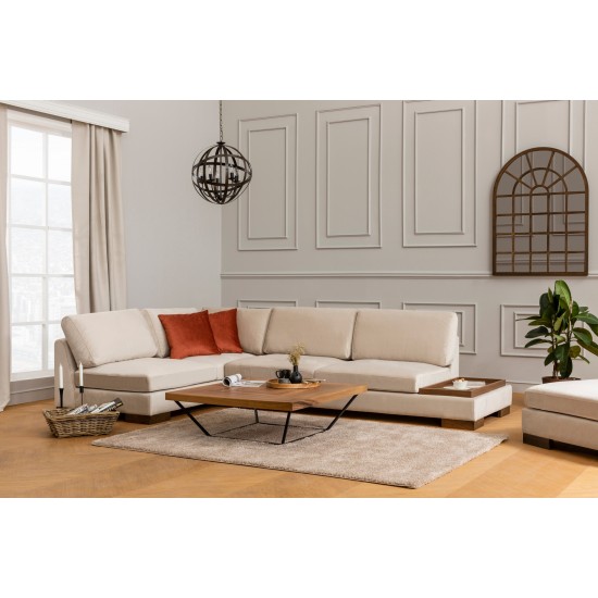 Corner Sofa Tulip Corner Left Without Pouf - Beige Beige Atelier del Sofa Corner Sofa Tulip Corner Left Without Pouf - Beige Beige