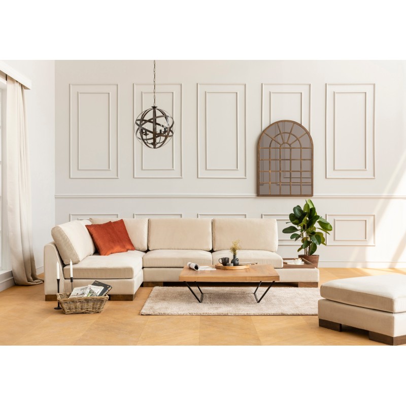 Atelier del Sofa Corner Sofa Tulip Corner Left Without Pouf - Beige Beige