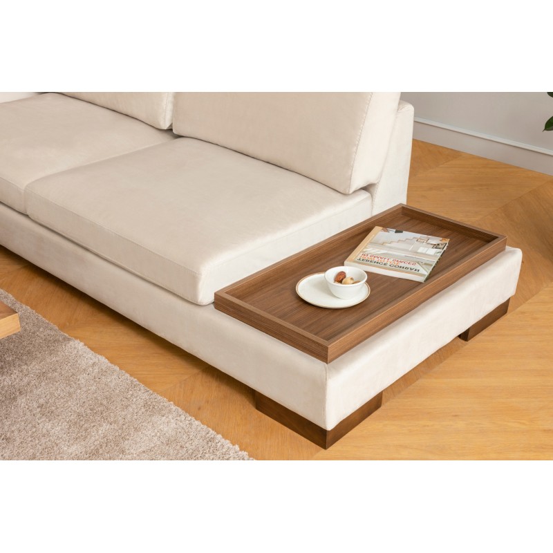 Atelier del Sofa Corner Sofa Tulip Corner Left Without Pouf - Beige Beige