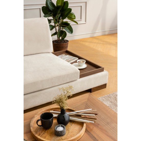 Corner Sofa Tulip Corner Left Without Pouf - Beige Beige Atelier del Sofa Corner Sofa Tulip Corner Left Without Pouf - Beige Beige