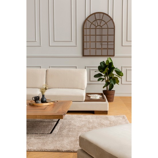 Corner Sofa Tulip Corner Left Without Pouf - Beige Beige Atelier del Sofa Corner Sofa Tulip Corner Left Without Pouf - Beige Beige