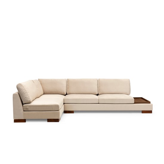 Corner Sofa Tulip Corner Left Without Pouf - Beige Beige Atelier del Sofa Corner Sofa Tulip Corner Left Without Pouf - Beige Beige