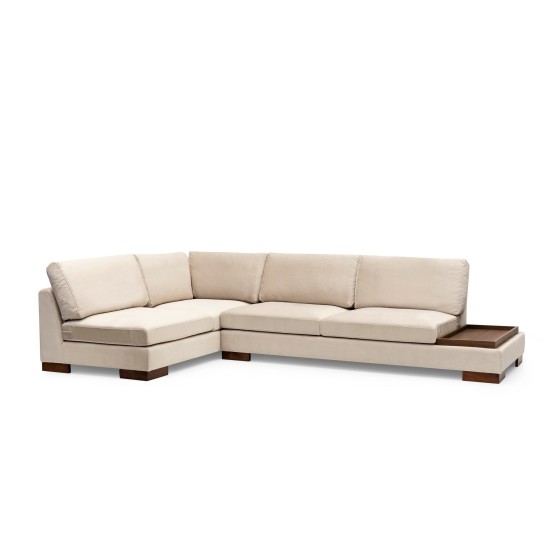 Corner Sofa Tulip Corner Left Without Pouf - Beige Beige Atelier del Sofa Corner Sofa Tulip Corner Left Without Pouf - Beige Beige